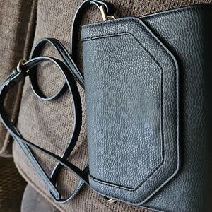 Bentley Leathers Crossbody Adjustable Strap Black Evening Bag